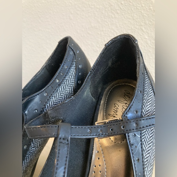 Dexflex Comfort Black and Herringbone Women's Pumps/Heels - Picture 10 of 11